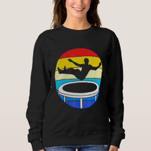 Retro Colourful Trampoline For Boys Sweatshirt