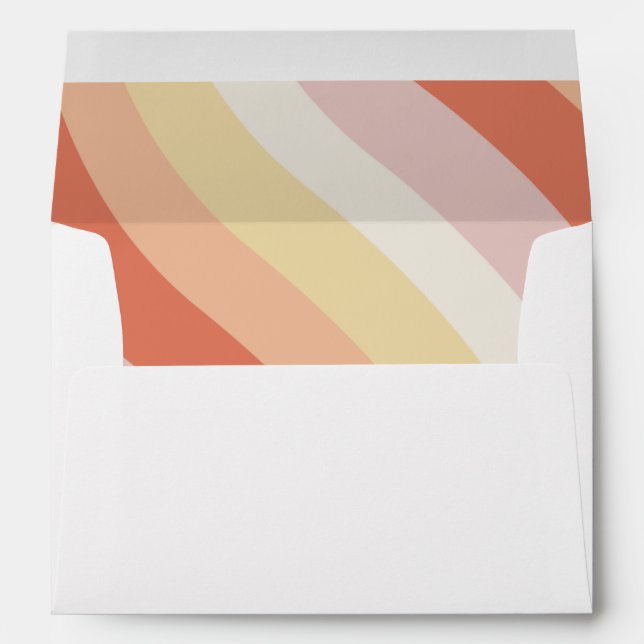 Retro Colourful Wedding Envelope (Back (Bottom))