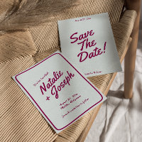 Retro Colourful Whimsical Unique Modern Wedding