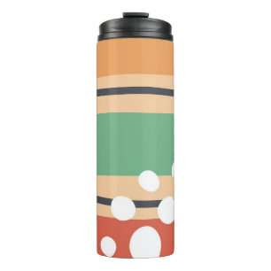 Retro colours abstract artwork thermal tumbler