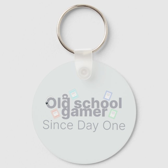 retro colours gamer keychain (Front)