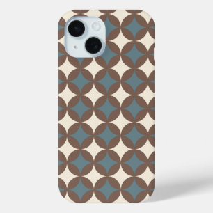 Retro Colours Mid Century Modern Circles iPhone 15 Case