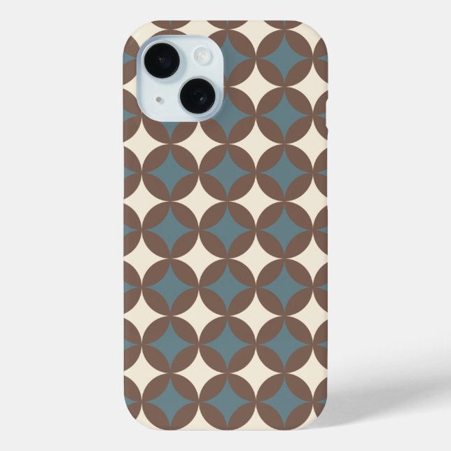 Retro Colours Mid Century Modern Circles Case-Mate iPhone Case (Back)
