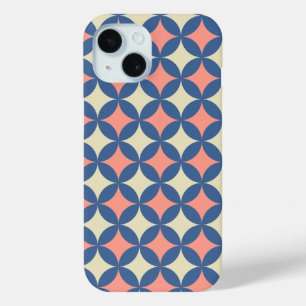 Retro Colours Mid Century Modern Circles iPhone 15 Case