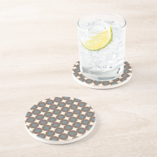 Retro Colours Mid Century Modern Circles Coaster