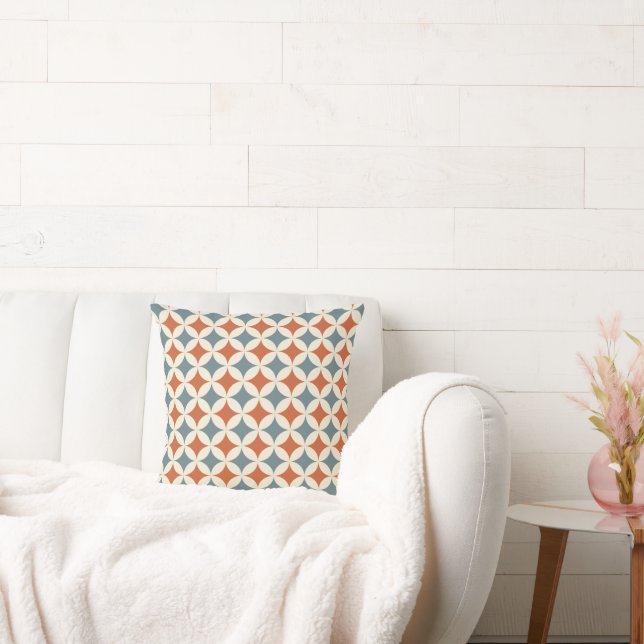 Retro Colours Mid Century Modern Circles Cushion (Couch)