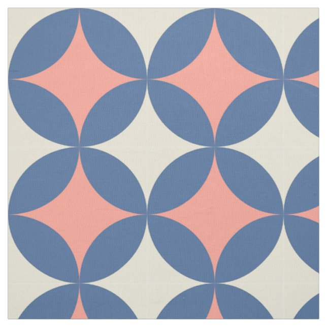 Retro Colours Mid Century Modern Circles Fabric (Swatch)