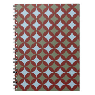 Retro Colours Mid Century Modern Circles Notebook
