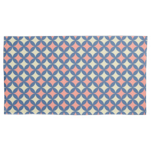Retro Colours Mid Century Modern Circles Pillowcase