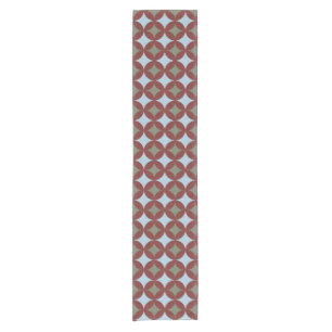 Retro Colours Mid Century Modern Circles Short Table Runner