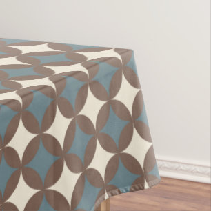 Retro Colours Mid Century Modern Circles Tablecloth