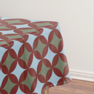 Retro Colours Mid Century Modern Circles Tablecloth