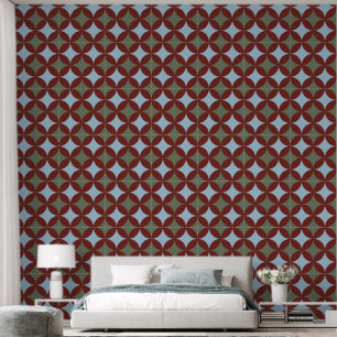 Retro Colours Mid Century Modern Circles Wallpaper