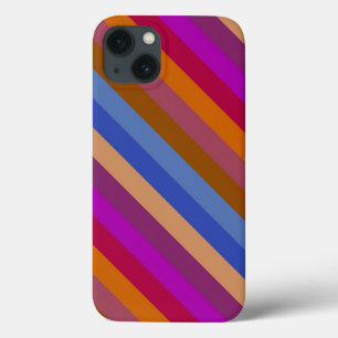 Retro Colours Stripe Pattern iPhone 13 Case