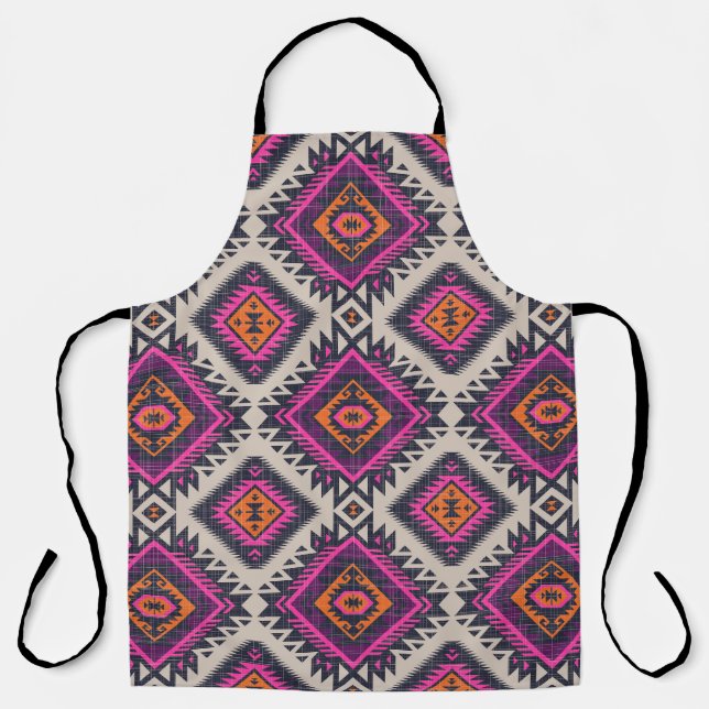 Retro colours, tribal Navajo design. Apron (Front)
