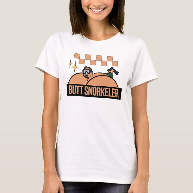 Retro Comfort Butt Snorkeler, Funny Adult, Adult T-Shirt (Front)