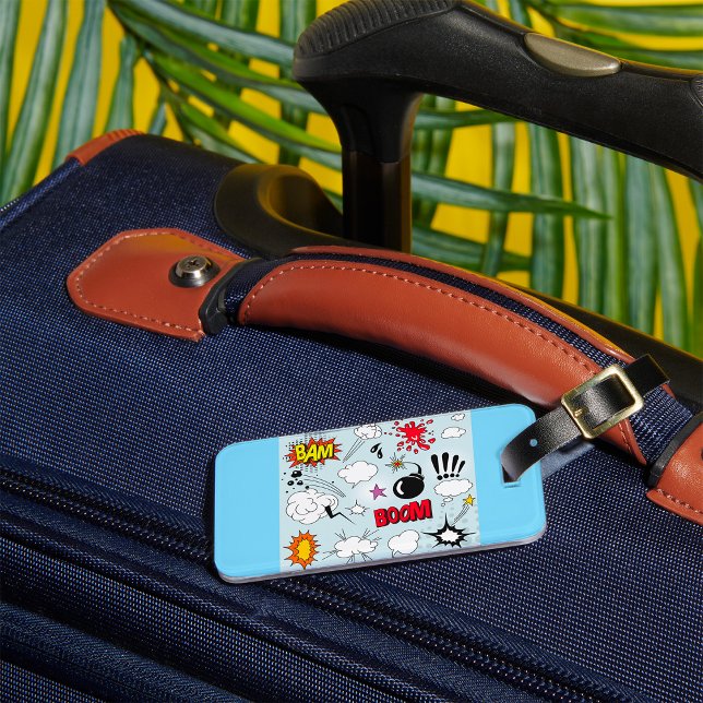 Retro Comic Explosion Pop Art Luggage Tag (Creator Uploaded)