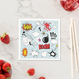 Retro Comic Explosion Pop Art Napkin