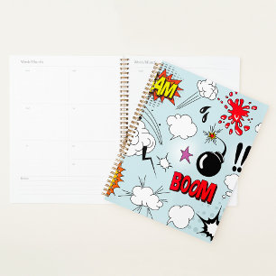 Retro Comic Explosion Pop Art Planner