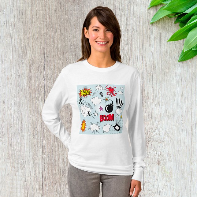 Retro Comic Explosion Pop Art T-Shirt (Creator Uploaded)