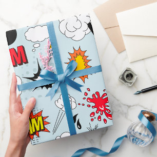 Retro Comic Explosion Pop Art Wrapping Paper