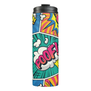 Retro Comic Explosions - Vibrant Pop Art Thermal Tumbler