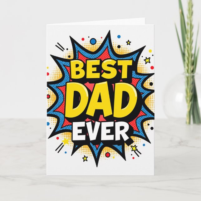 Retro Comic Fathers Day Card (Front)