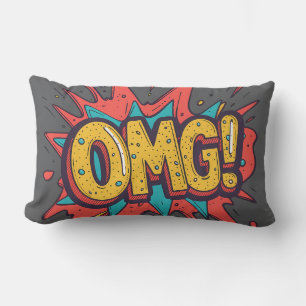 Retro Comic “OMG!” Pop Art Decorative Pillow