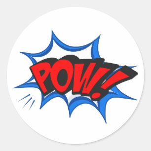 Retro Comic Pop Art Classic Round Sticker