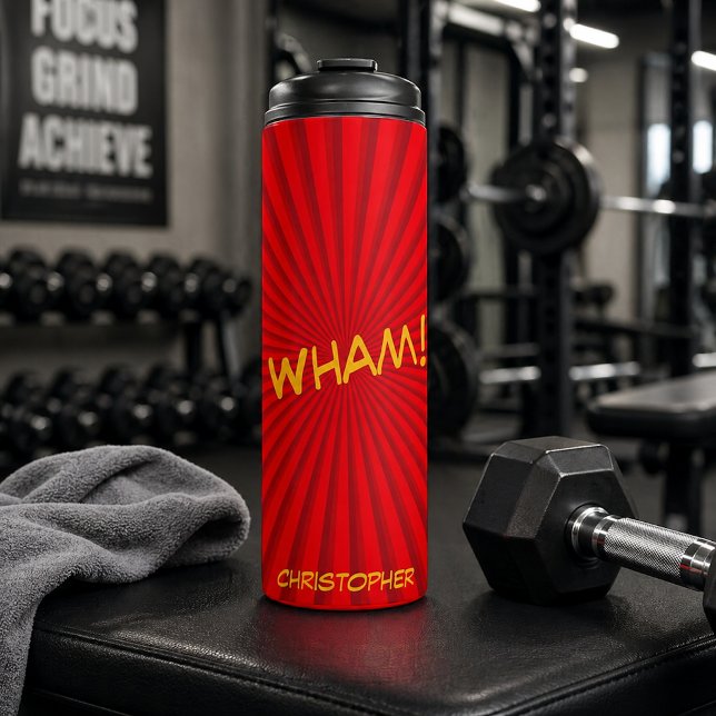 Retro Comic Pop Art Custom Name Thermal Tumbler (Creator Uploaded)