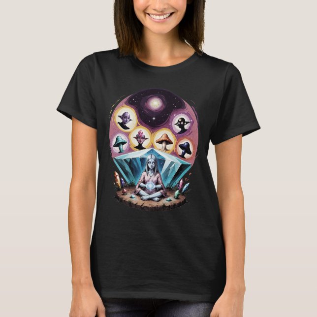 Retro Comic Psychedelic Spirit Art T-Shirt (Front)