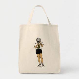 Retro Comic Singer Faceted Disco Ball Head Tote Bag