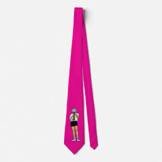 Retro Comic Singer Faceted Disco Sphere Head Graph Tie