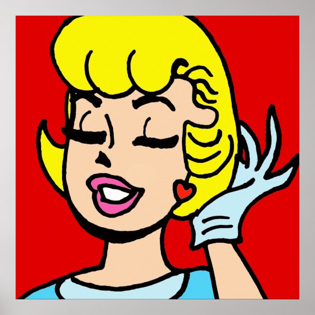 Retro Comic Strip Beauty Poster (Front)