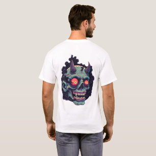 Retro Comic Style Monster Skull T-Shirt