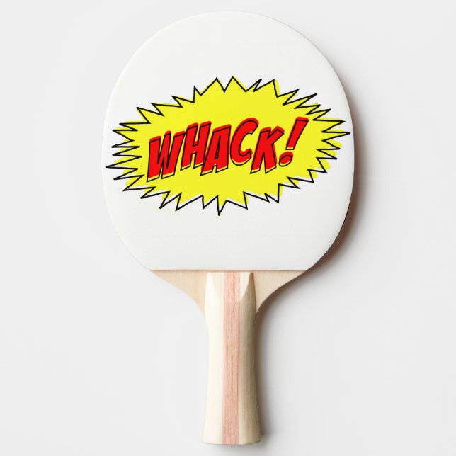 Retro Comic Whack Whack! Ping Pong Paddle (Front)