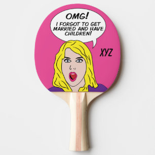 RETRO COMICS custom ping pong paddle