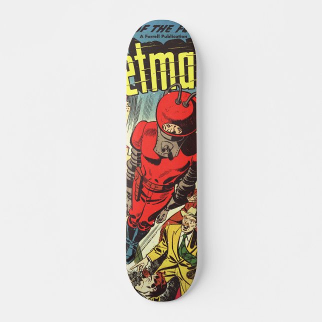 Retro comics - Rocketman Skateboard (Front)