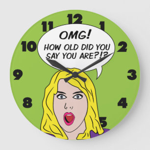 RETRO COMICS wall clock