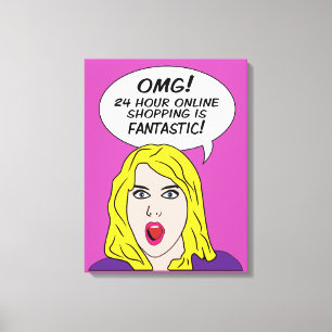 RETRO COMICS wrapped canvas print