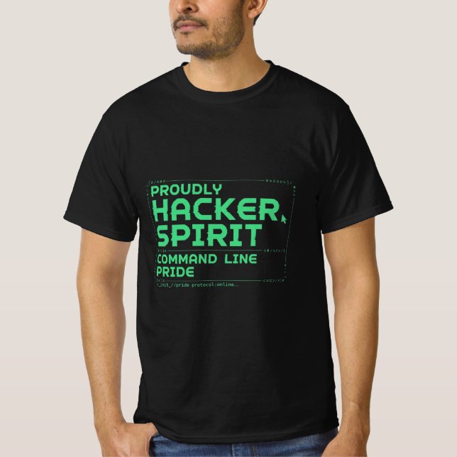 Retro Computer Command Line Pride Shirt (Front)