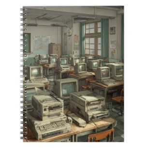 Retro Computer Lab Nostalgia Notebook