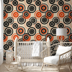Retro Concentric Circles Wallpaper