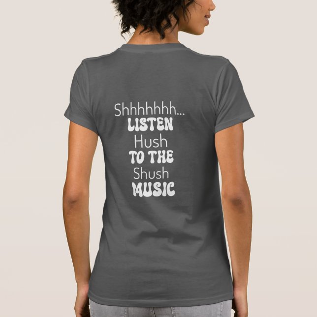 Retro Concert Rose STFU Black Tex T-Shirt (Back)