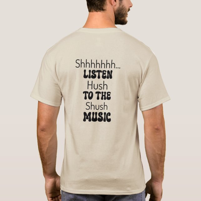 Retro Concert Rose STFU Black Text T-Shirt (Back)