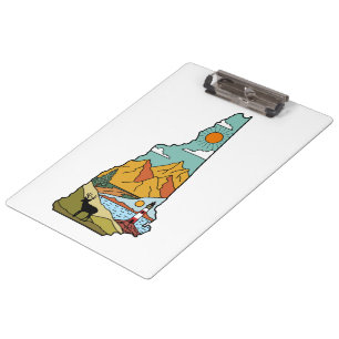 Retro Concord New Hampshire White Mountain Clipboard