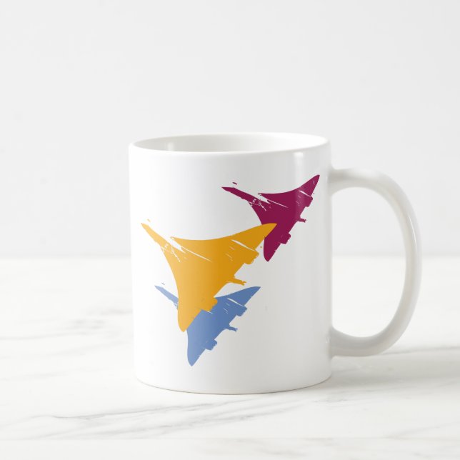 Retro Concorde Jet Aeroplane Aviation Flight Coffee Mug (Right)