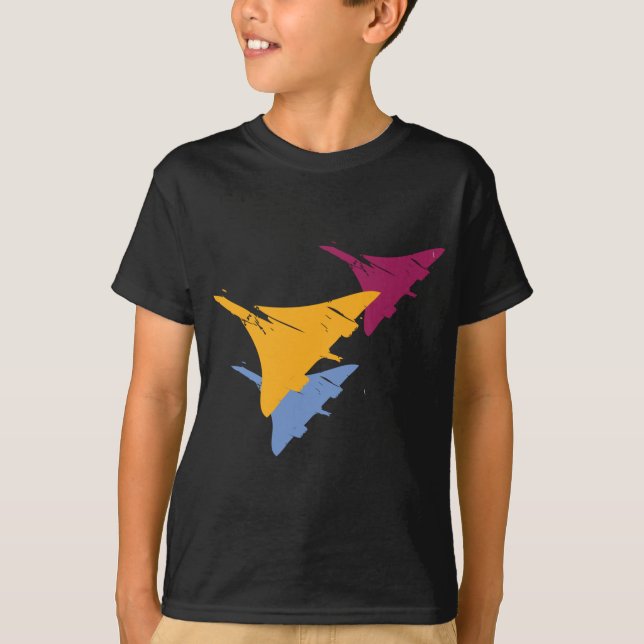 Retro Concorde Jet Aeroplane Aviation Flight T-Shirt (Front)