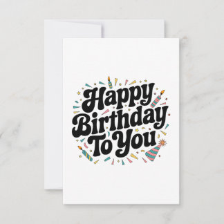 Retro Confetti Birthday Card