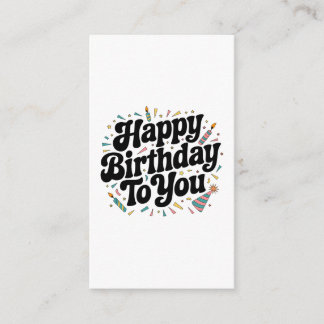 Retro Confetti Birthday Enclosure Card